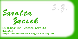 sarolta zacsek business card